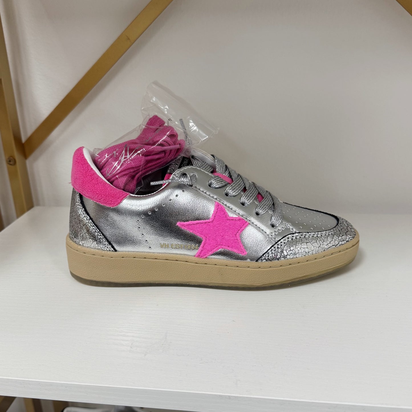 Vintage Havana Silver and Pink Shoe