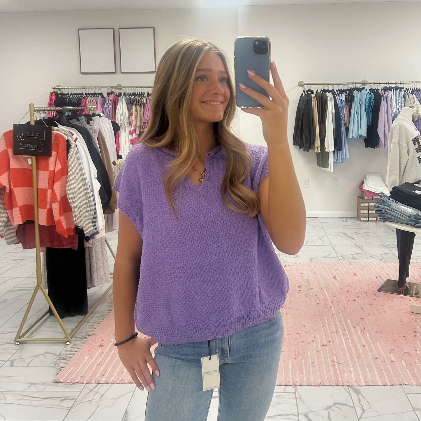 Lavender Sweater Top