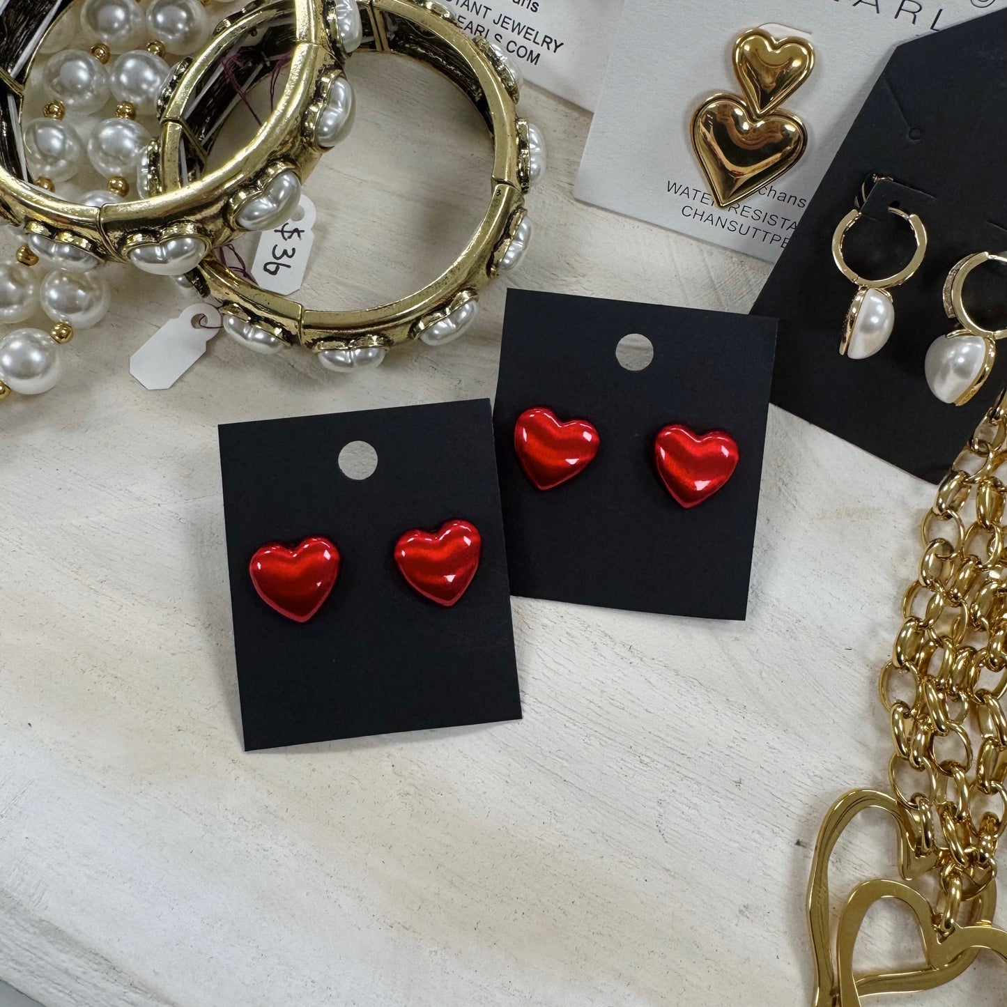 Red Heart Earrings