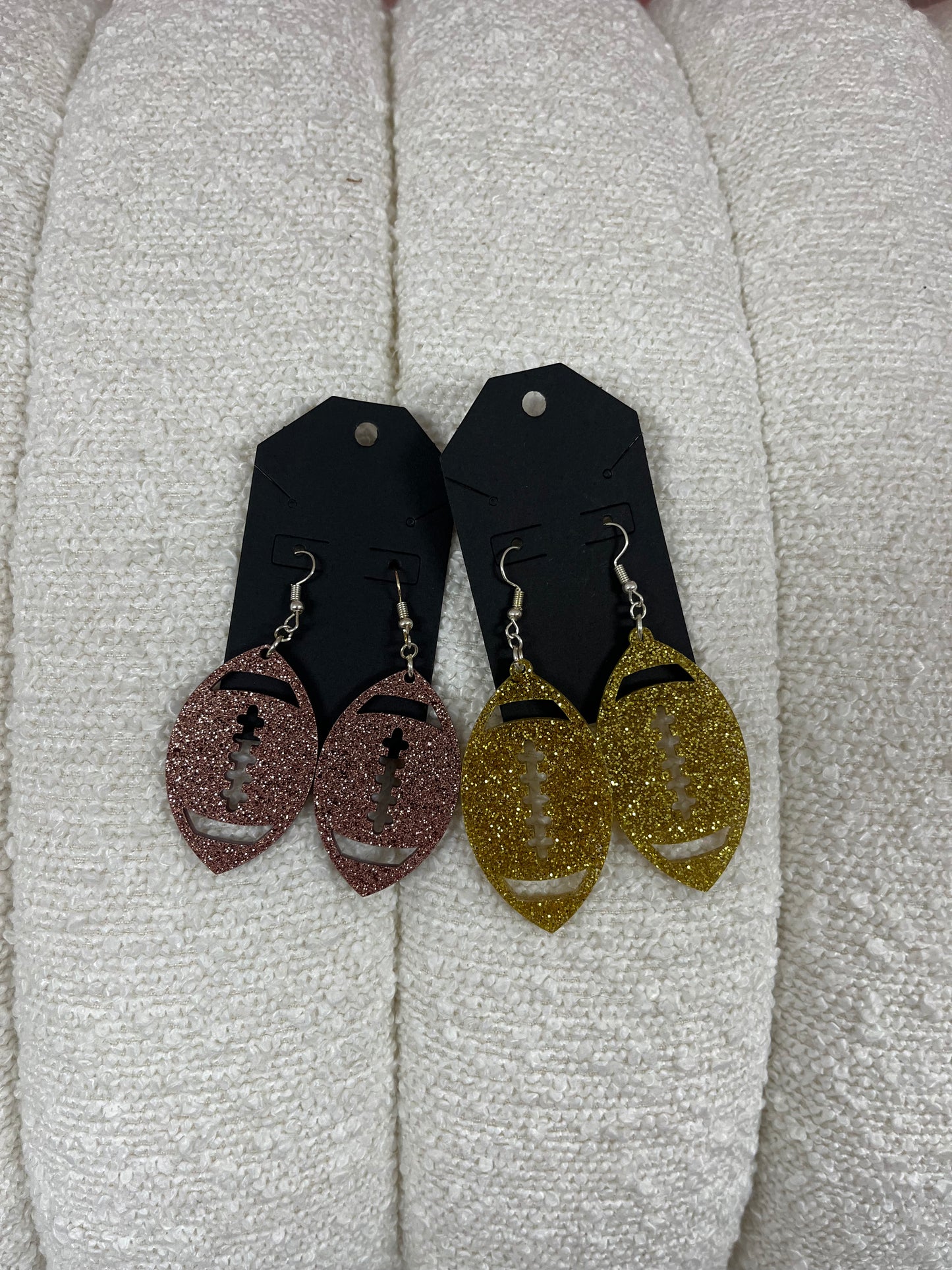 Acrylic Football Earrings