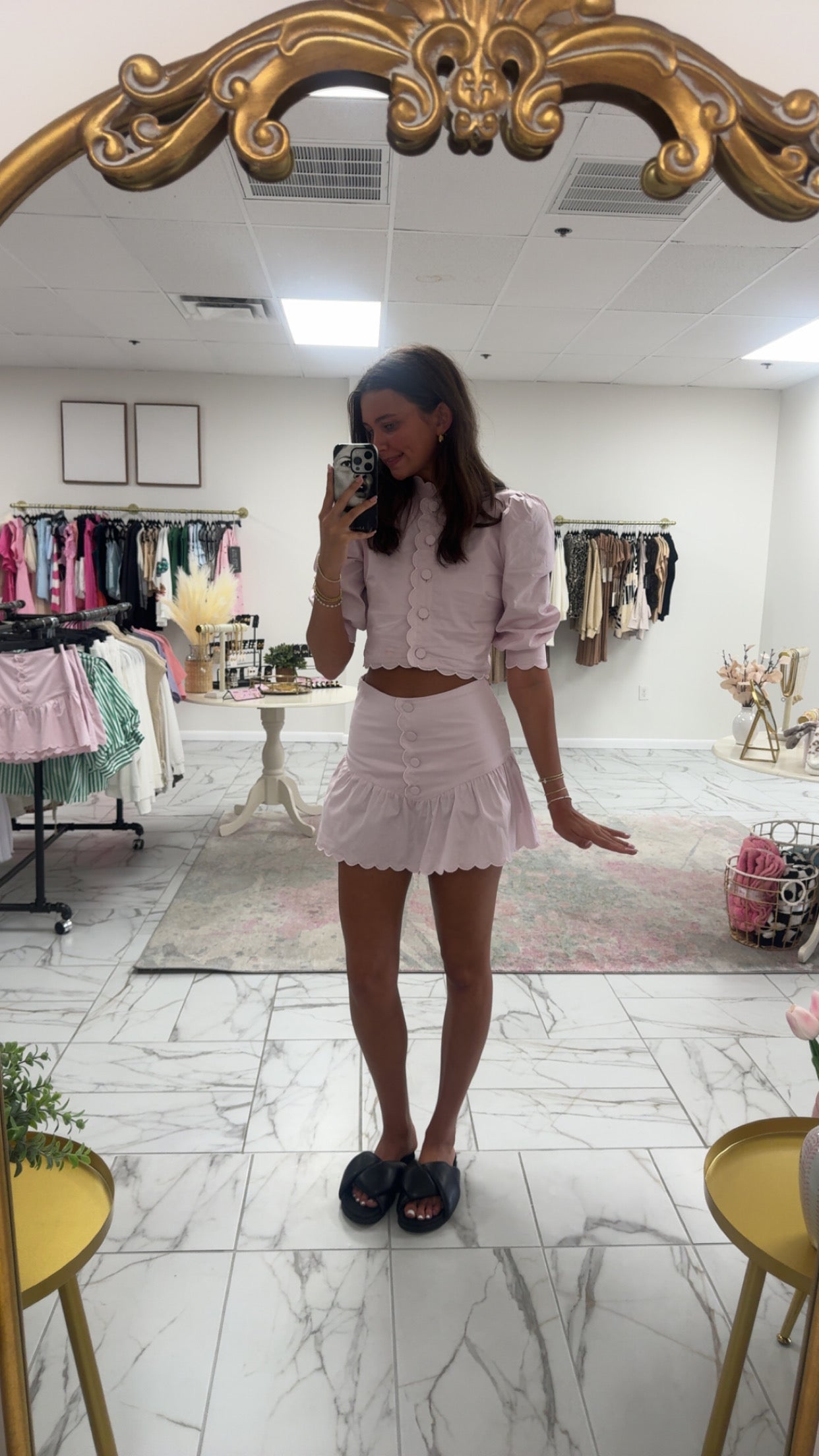 Pink Scalloped Set