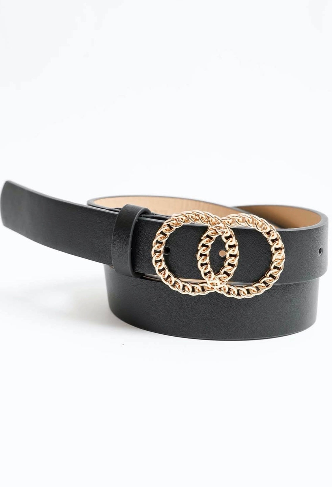 Double Chain Ring Buckle Belt