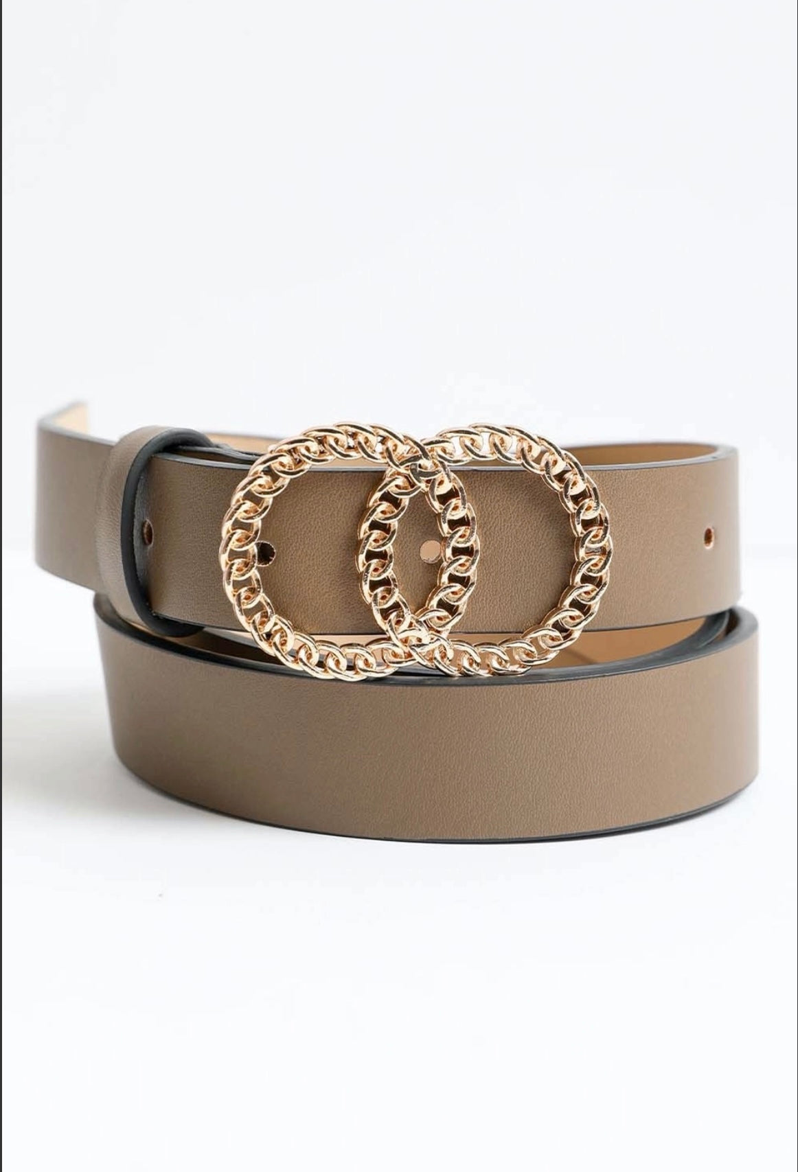 Double Chain Ring Buckle Belt
