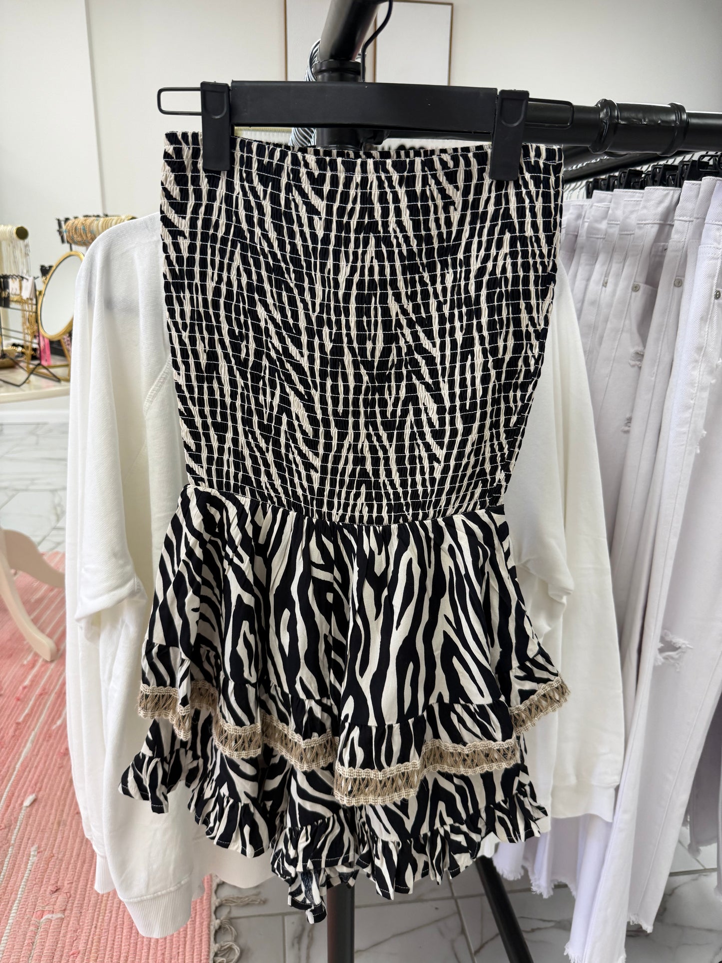 Savanna Animal Print Ruffle Romper