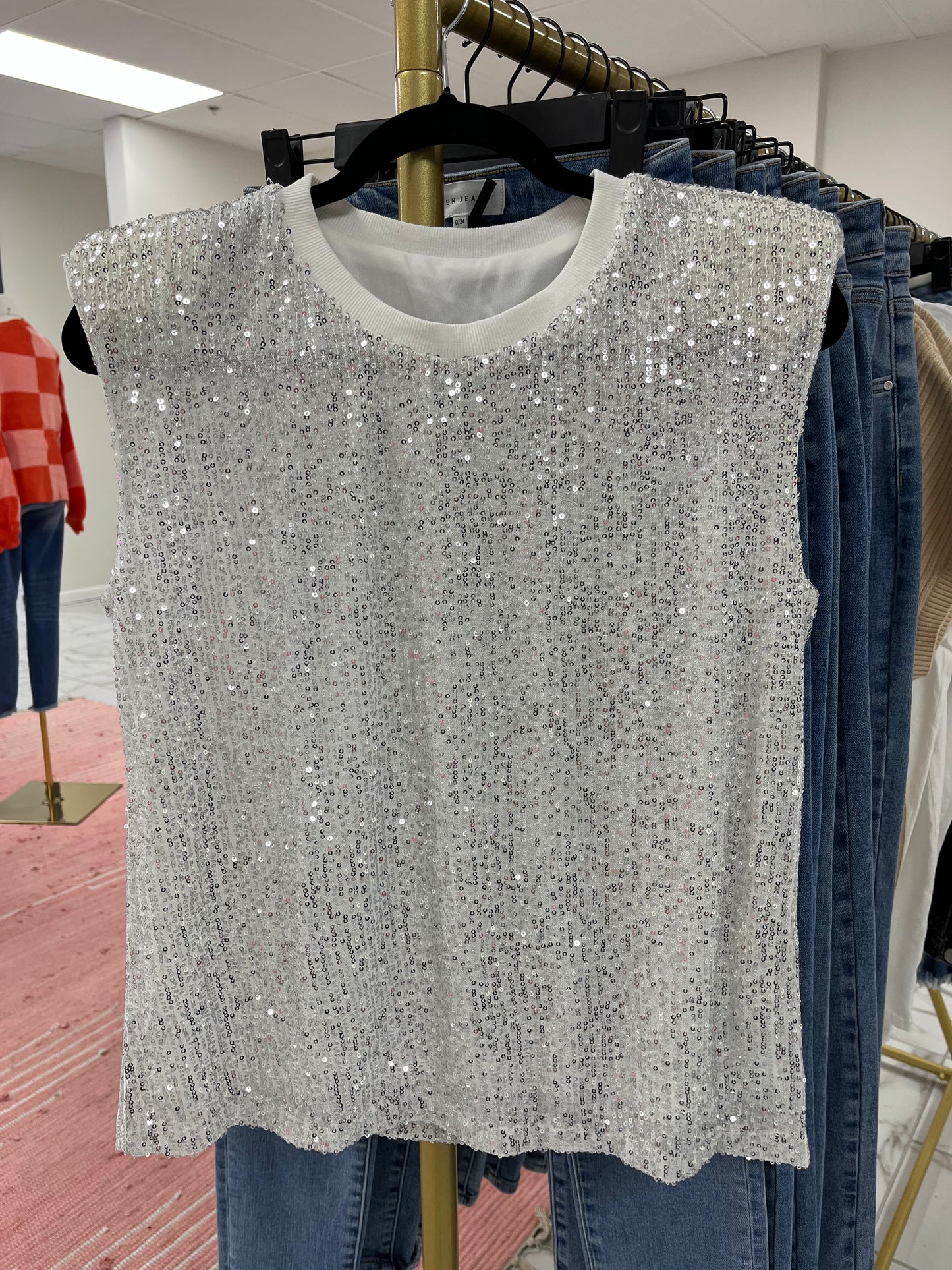 Sequin Tank Top