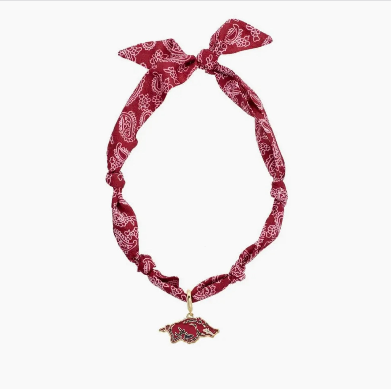 Razorbacks Bandana Scarf Necklace
