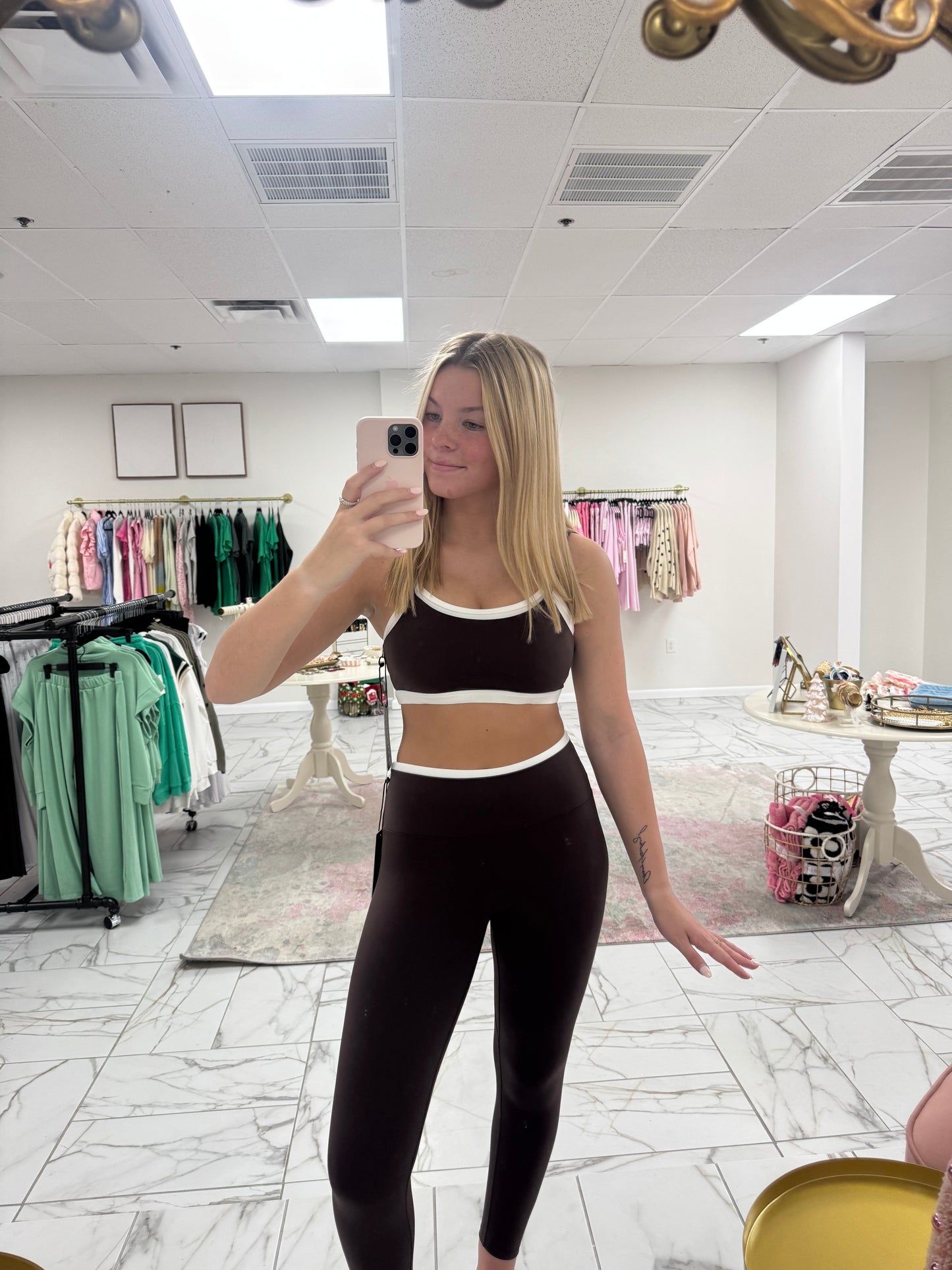 Chocolate Athletic Bra