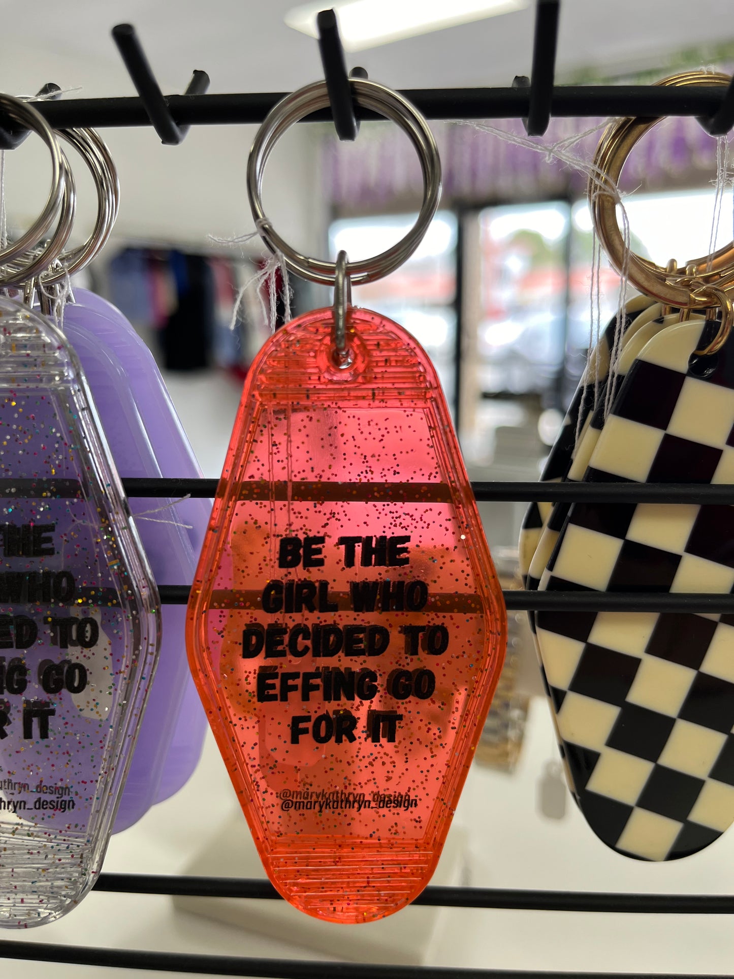 Be The Girl Who Decided To Effing Go For It Motel Keychain