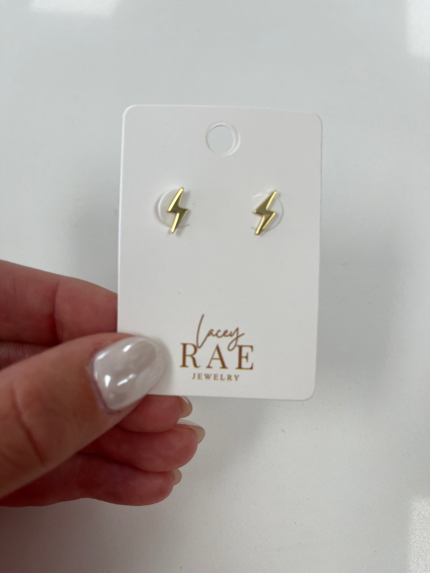 Lightning Bolt Stud Earrings
