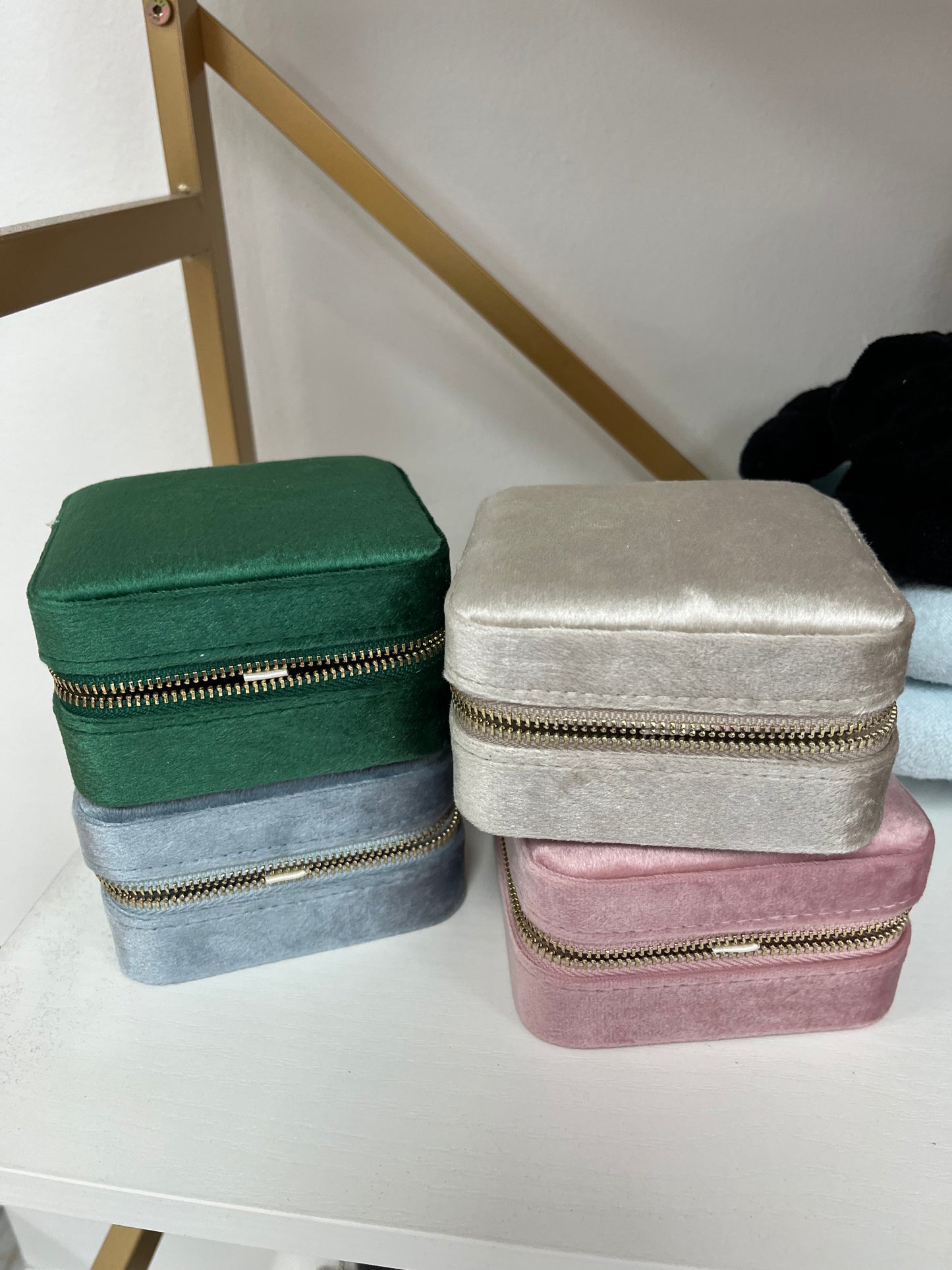 Velvet Travel Jewelry Boxes