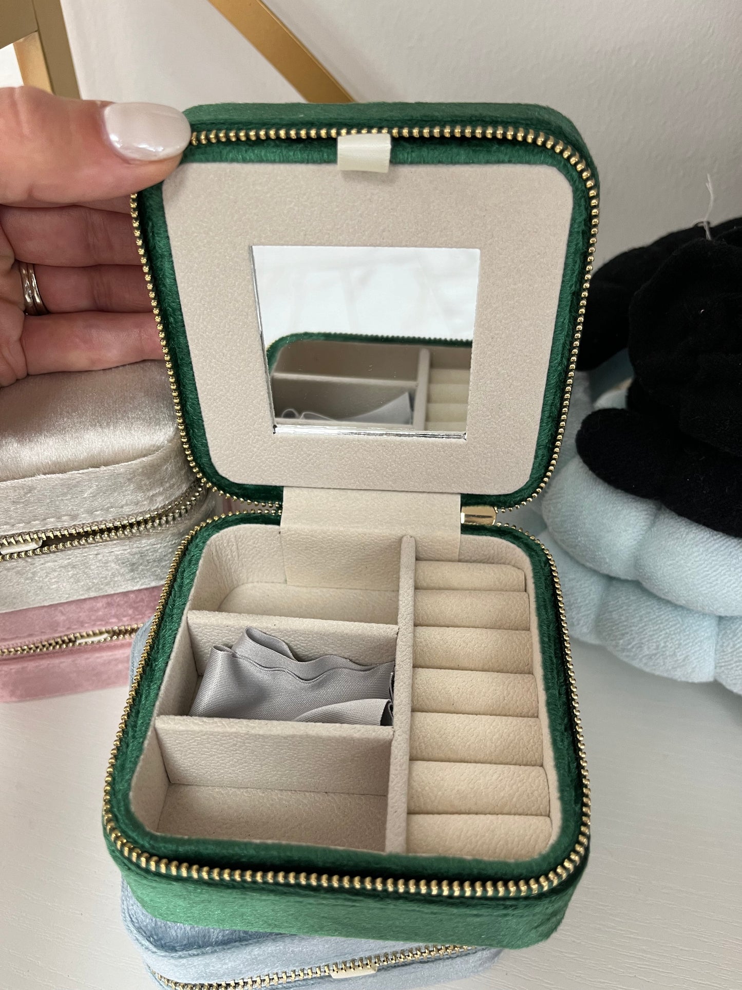 Velvet Travel Jewelry Boxes