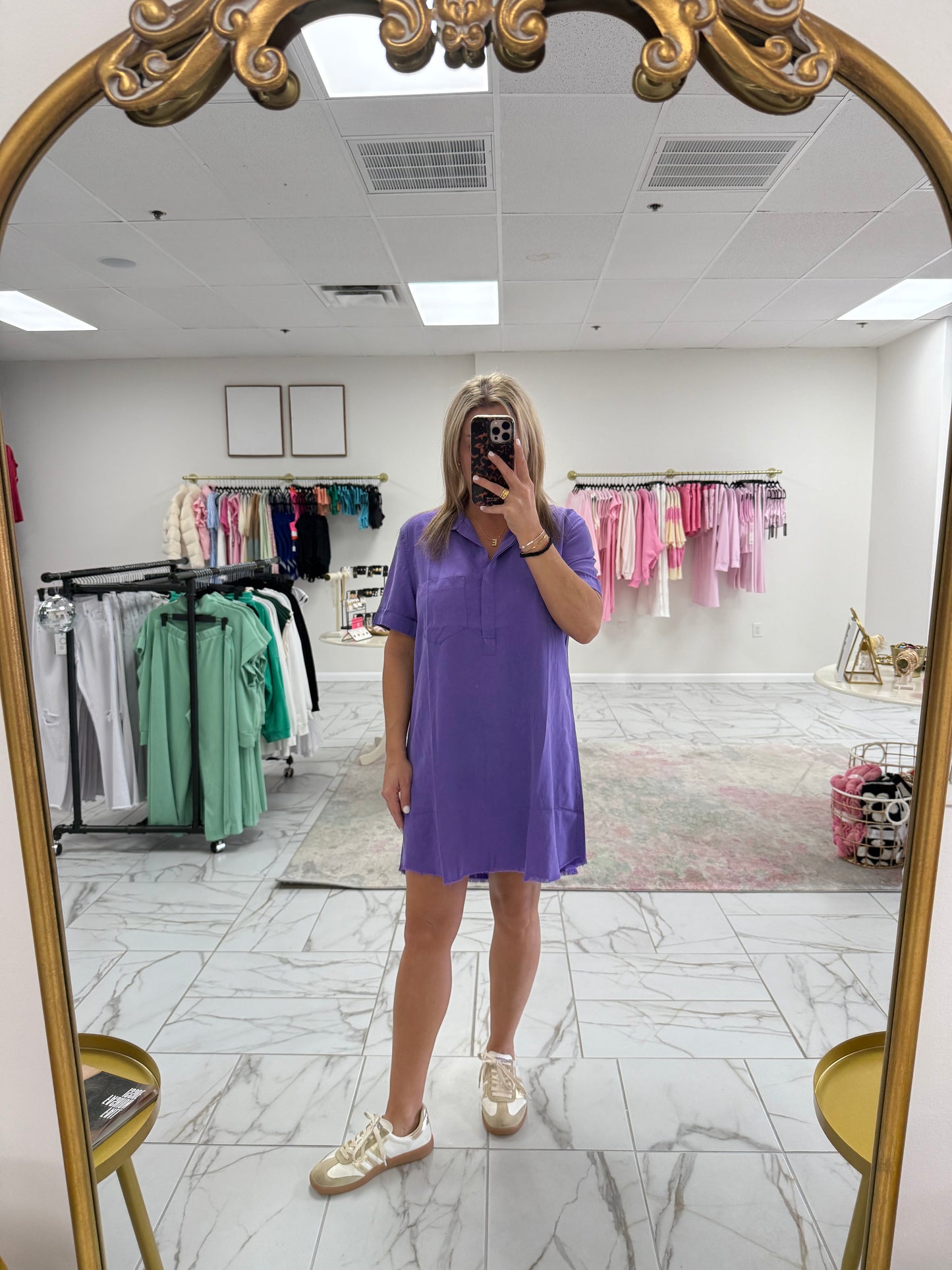 Washed Denim Shirtdress