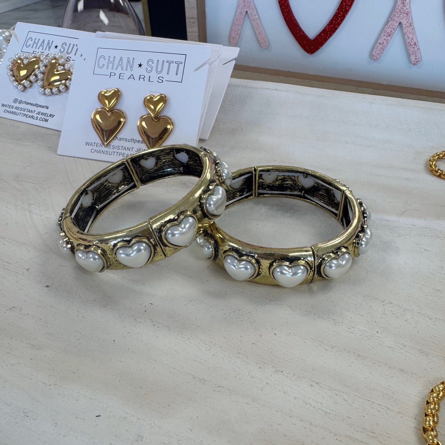 Pearl Heart Bangle