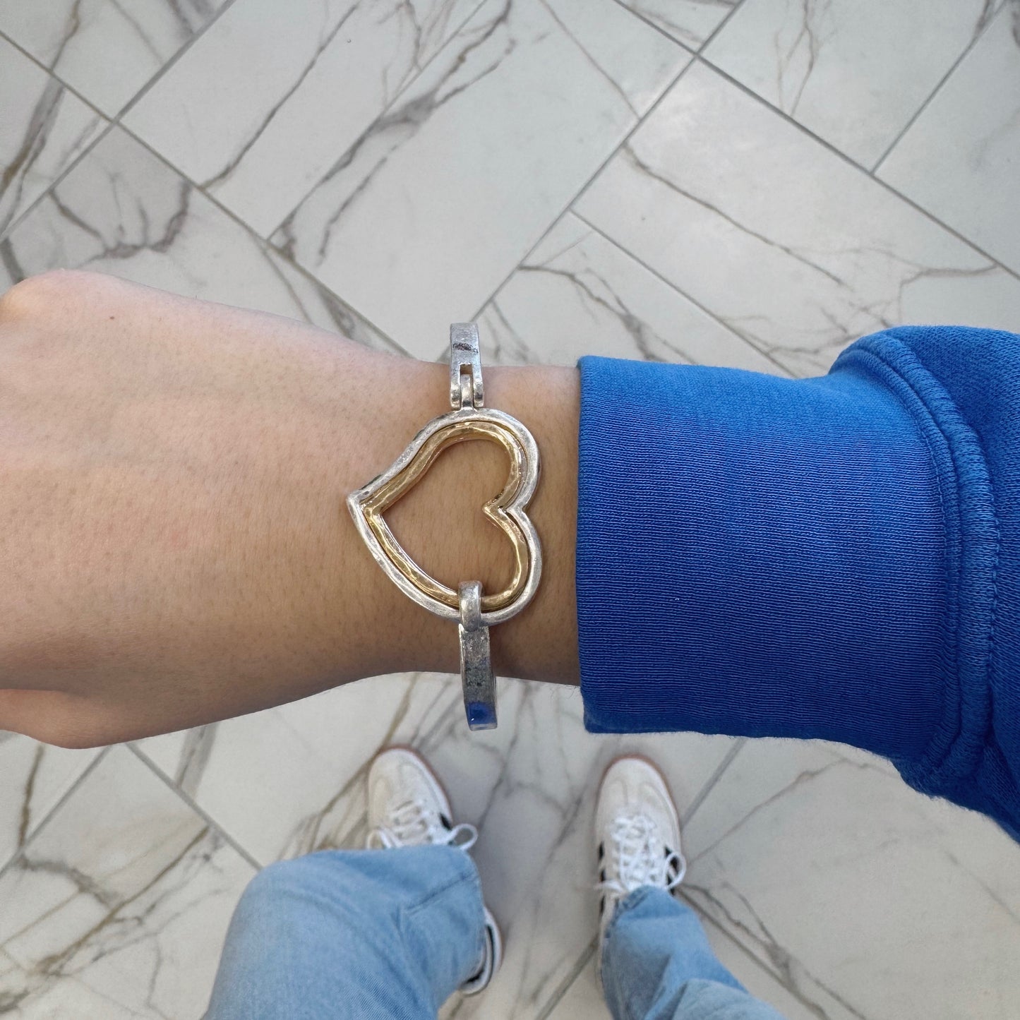 Metal Heart Bangle