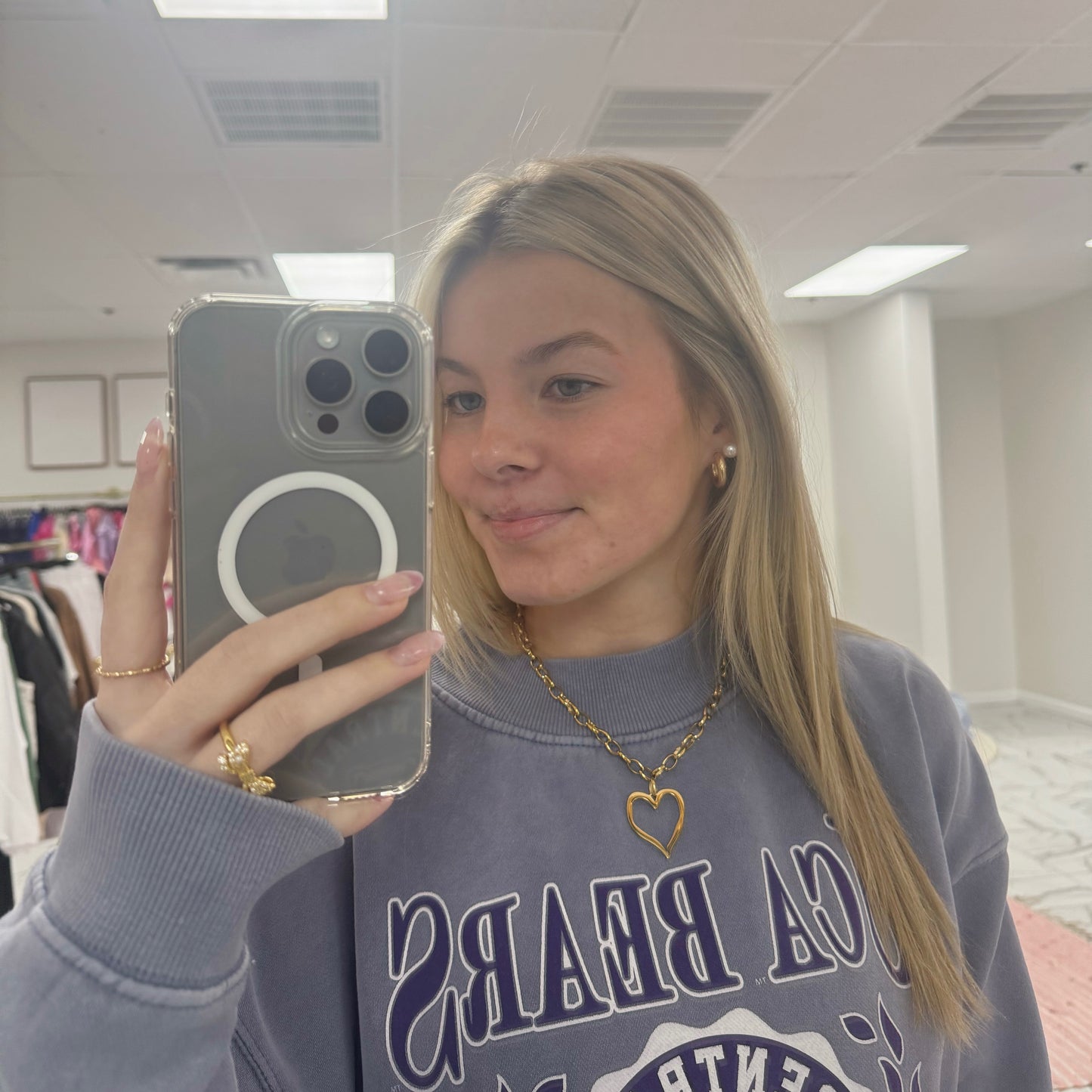 Large Open Heart Necklace