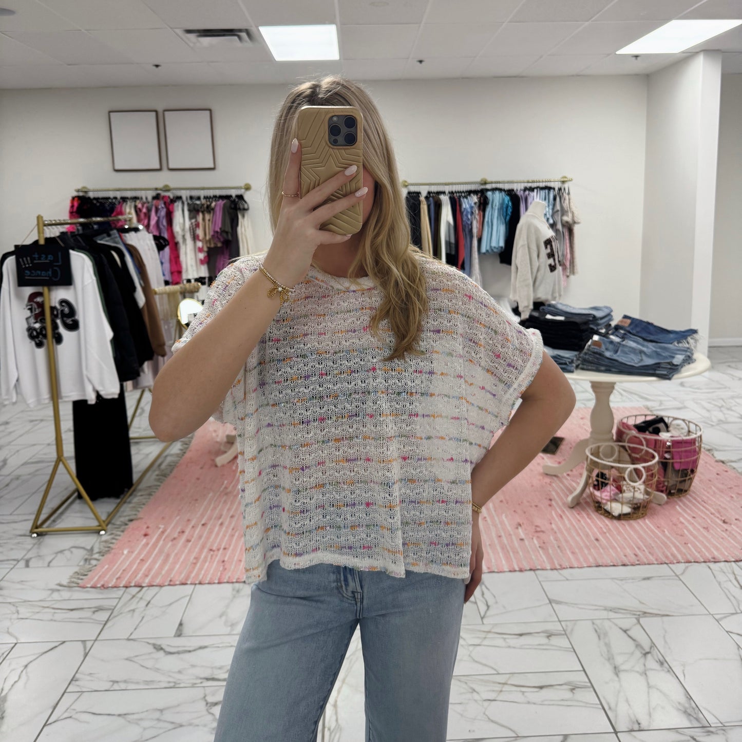 Multicolored Knit Top