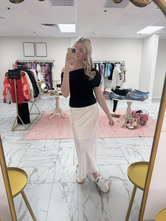 Satin Midi Skirt
