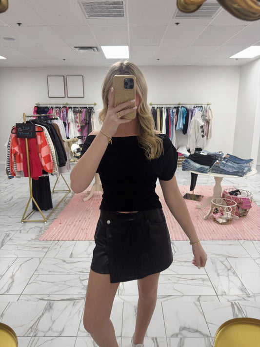 Leather Skort