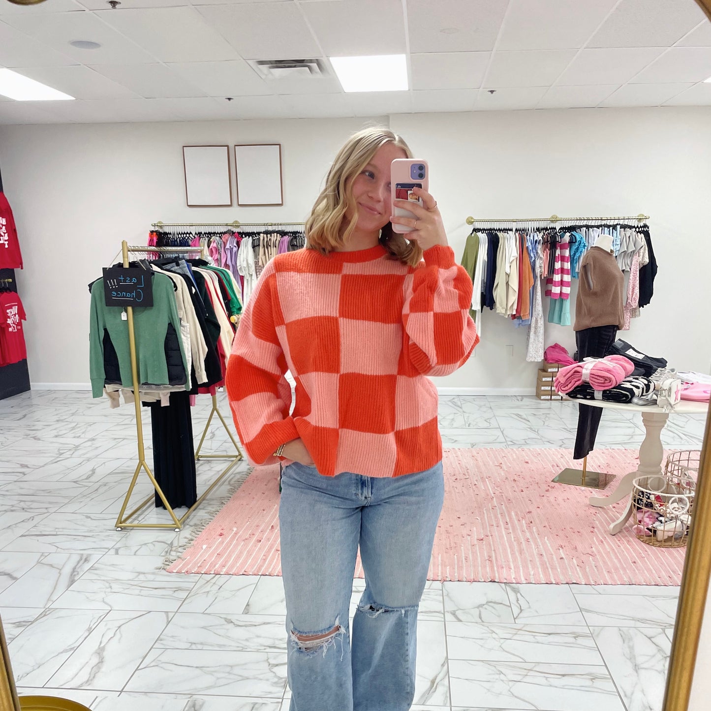 Check Sweater