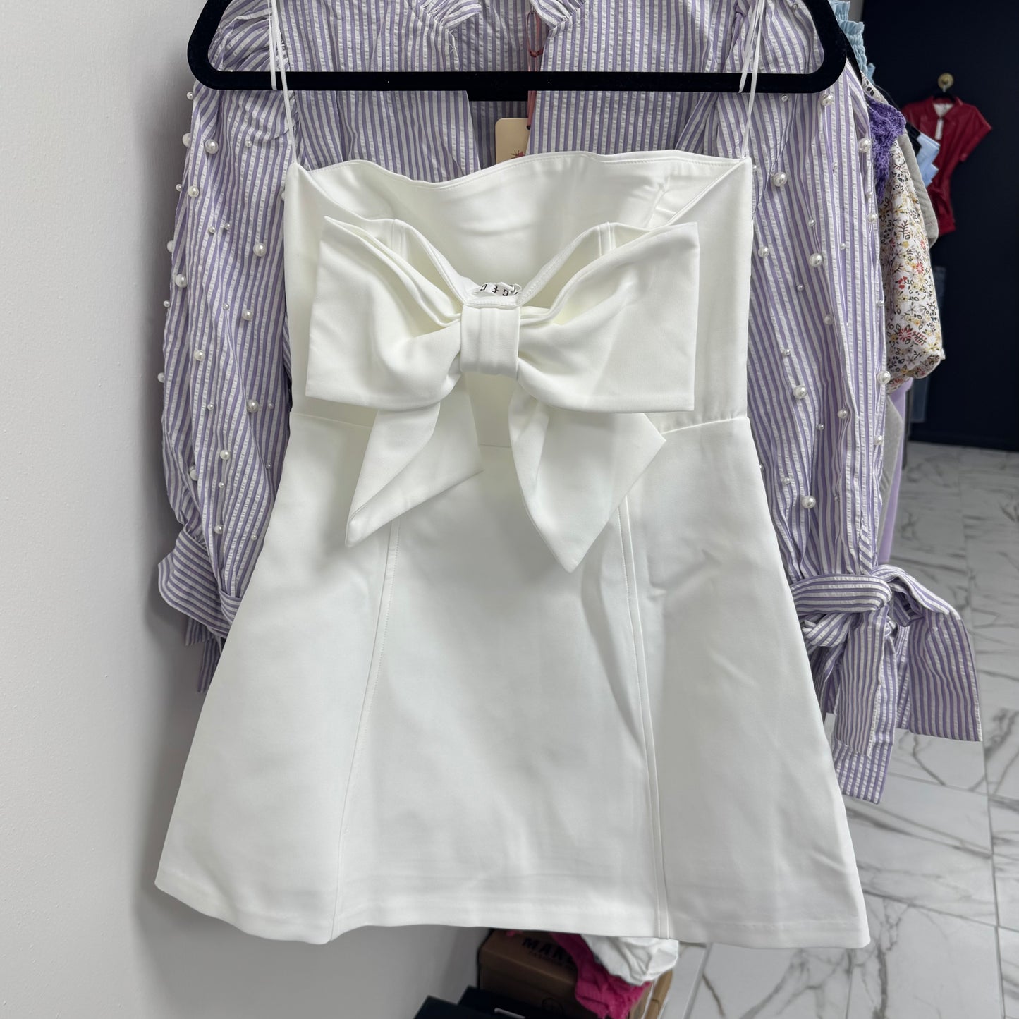 White Strapless Dress