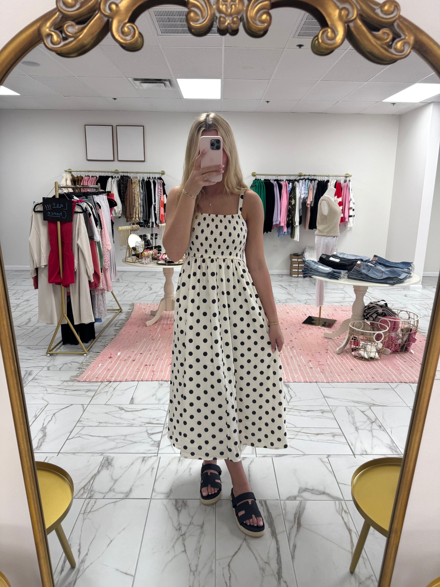 Polka Dot Midi Dress