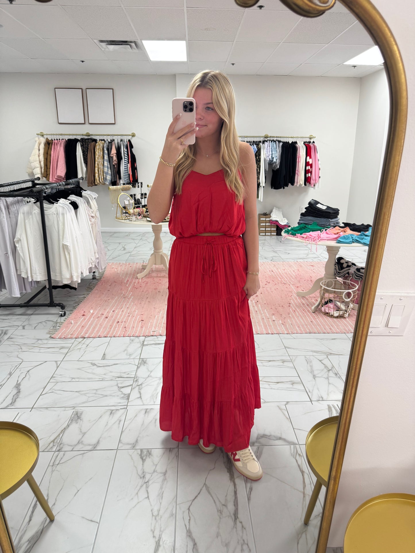 Red Two Piece Set