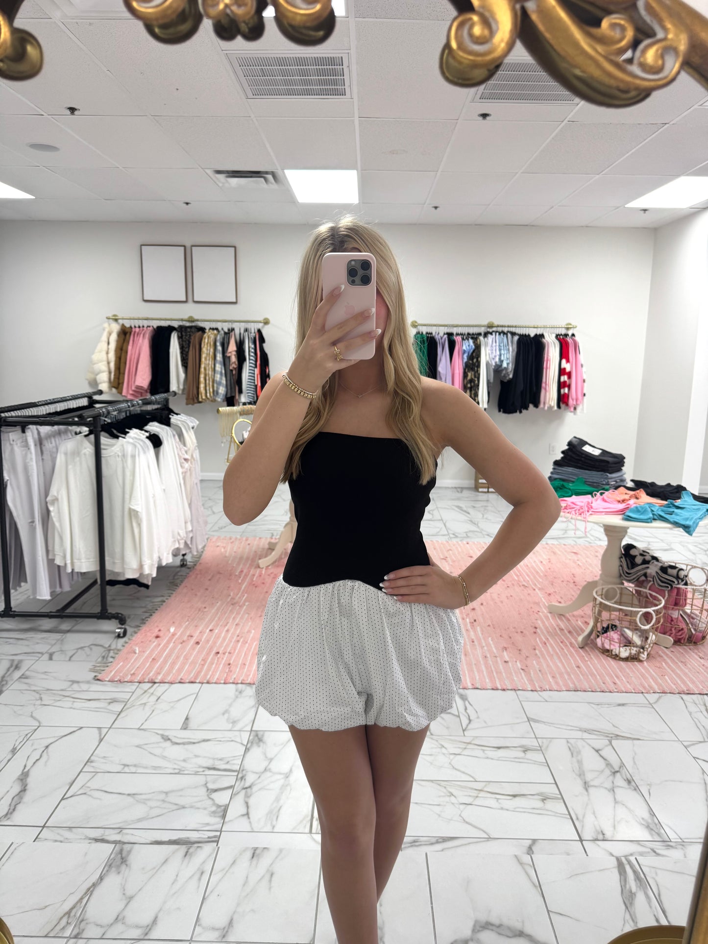 Black and White Balloon Romper