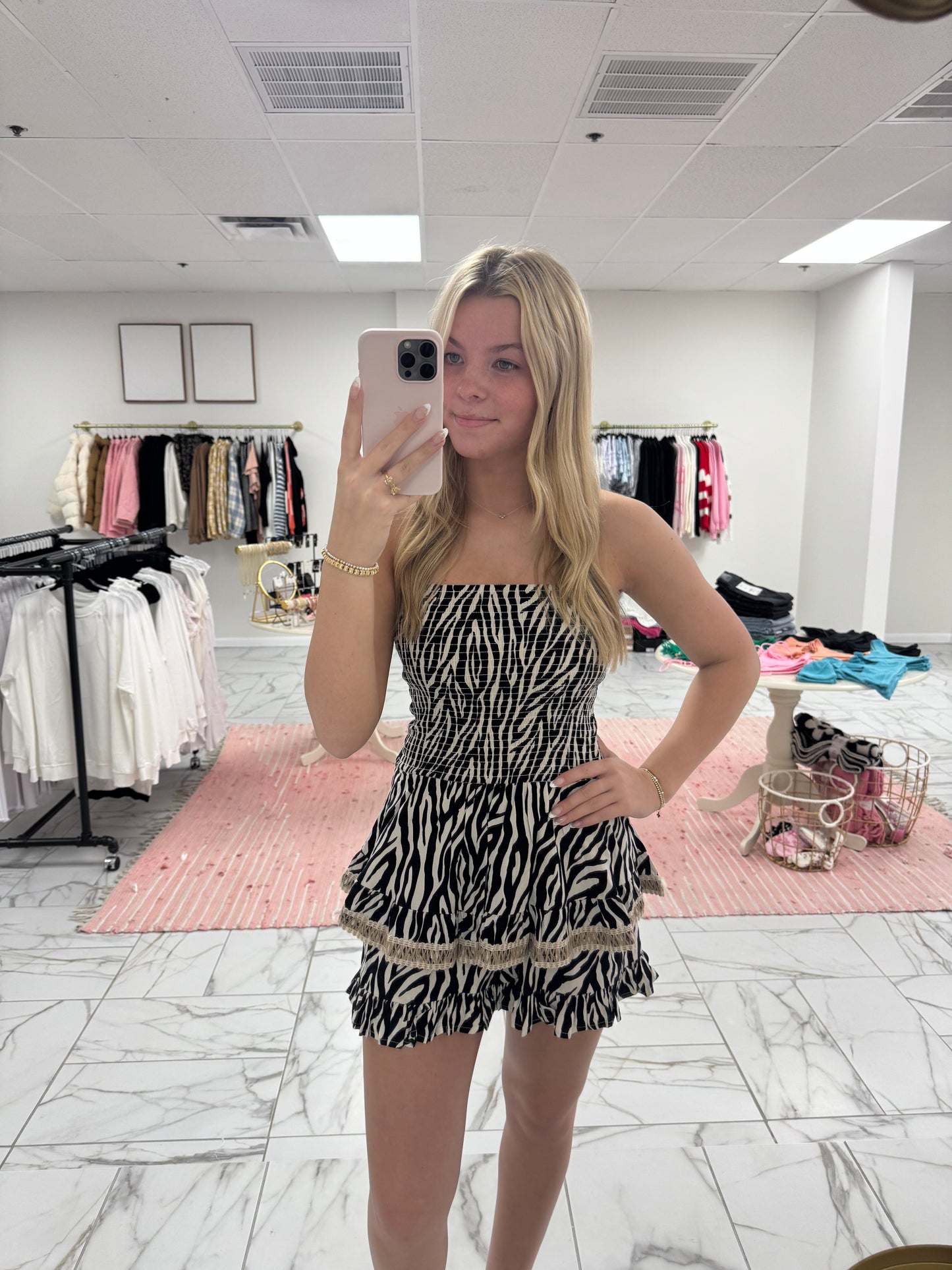 Savanna Animal Print Ruffle Romper