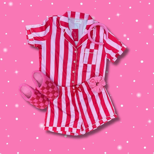 Pink and Red Stripe PJ