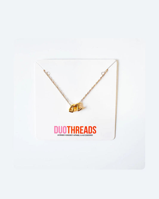 Delta Zeta Bubble Letter Sorority Necklace