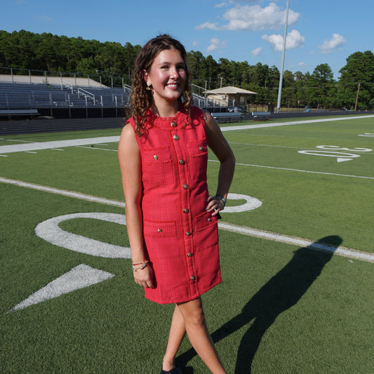 Red Tweed Dress