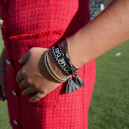 Game Day Embroidered Bracelets