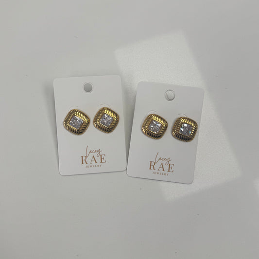 Gold Diamond Earrings