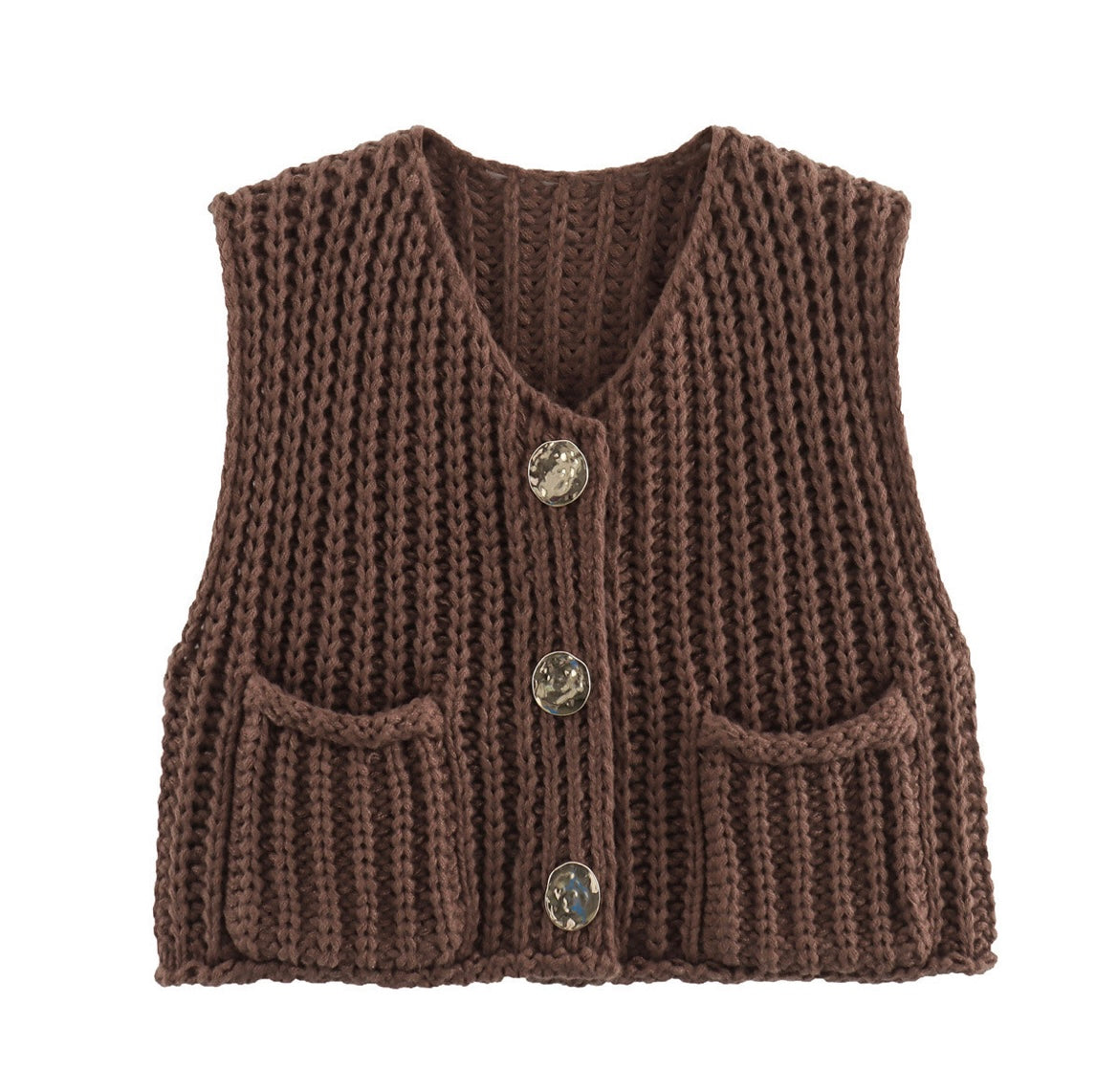 Sleeveless Cardigan Vest