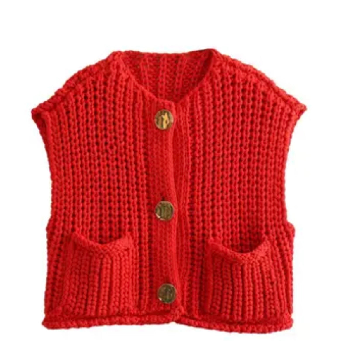 Sleeveless Cardigan Vest