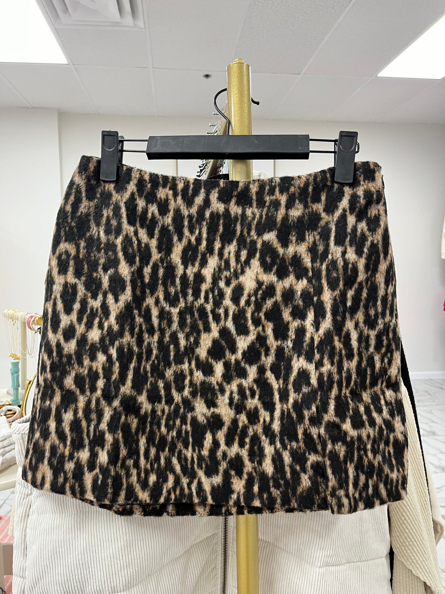 Allison Leopard Mini Skirt