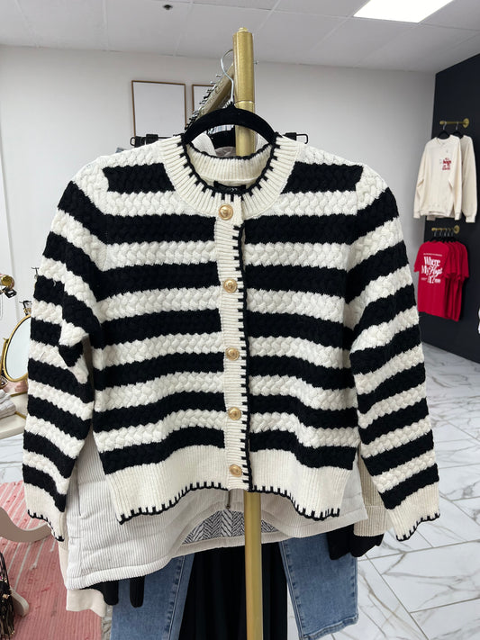 Mia Striped Cardigan