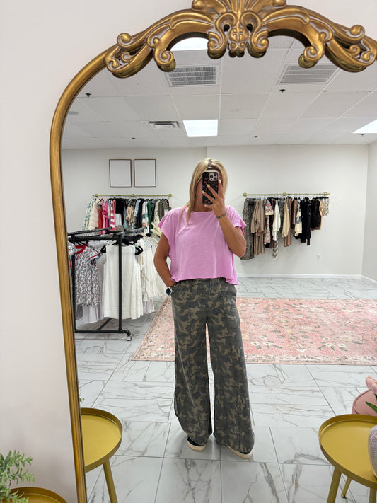 Camo Tulip Washed Relaxed Fit Jean