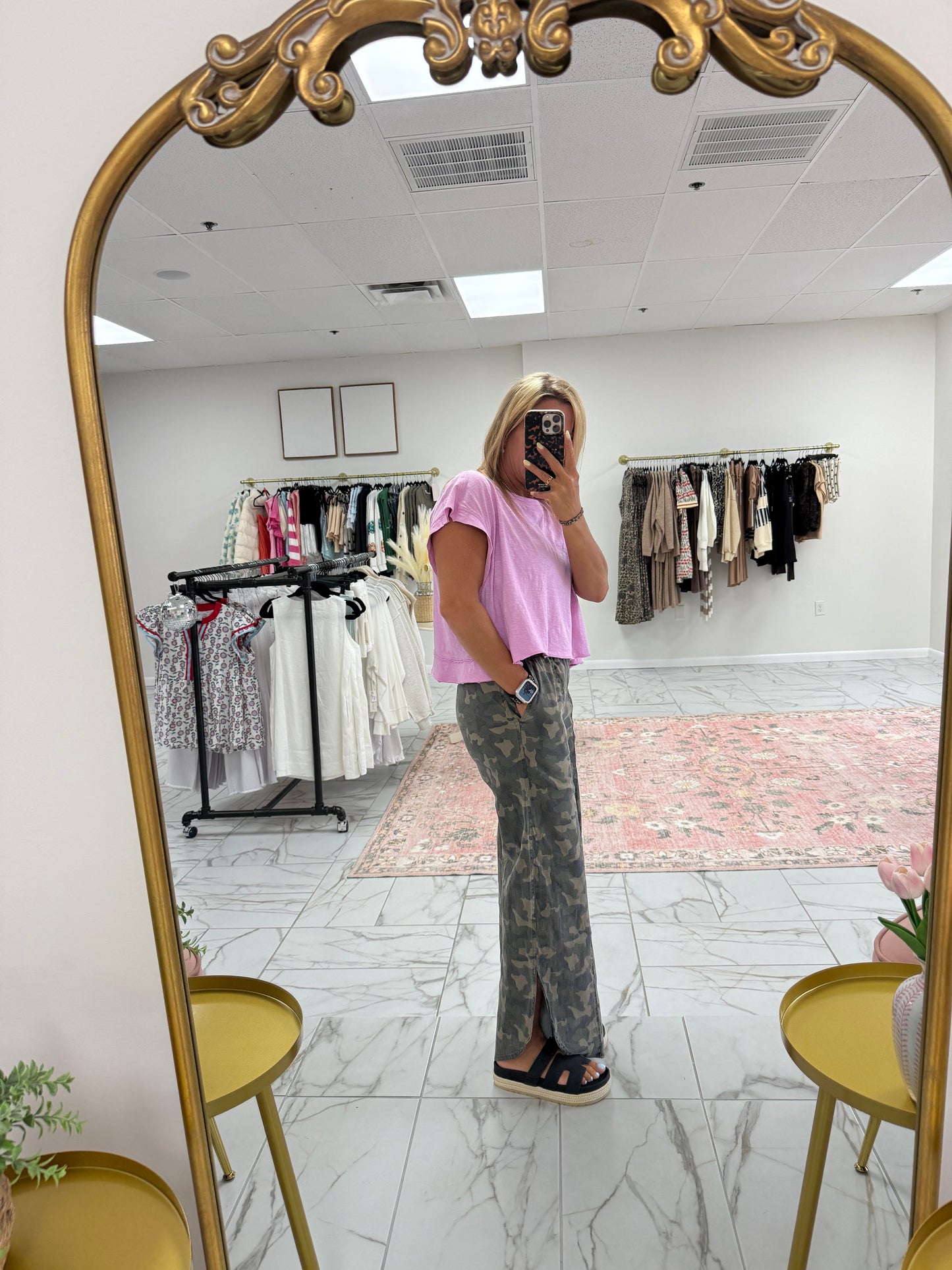 Camo Tulip Washed Relaxed Fit Jean