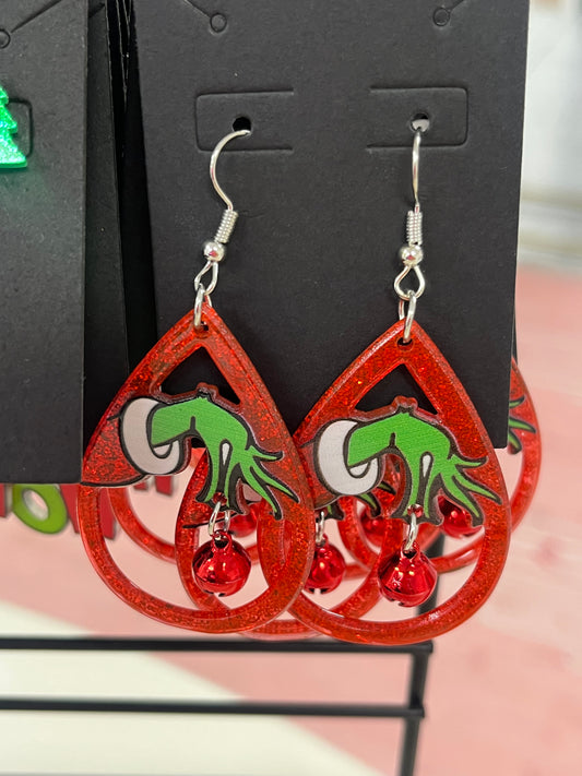 Grinch Bell Earrings