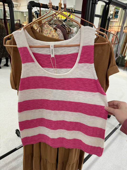 Striped Sweater Tank Top