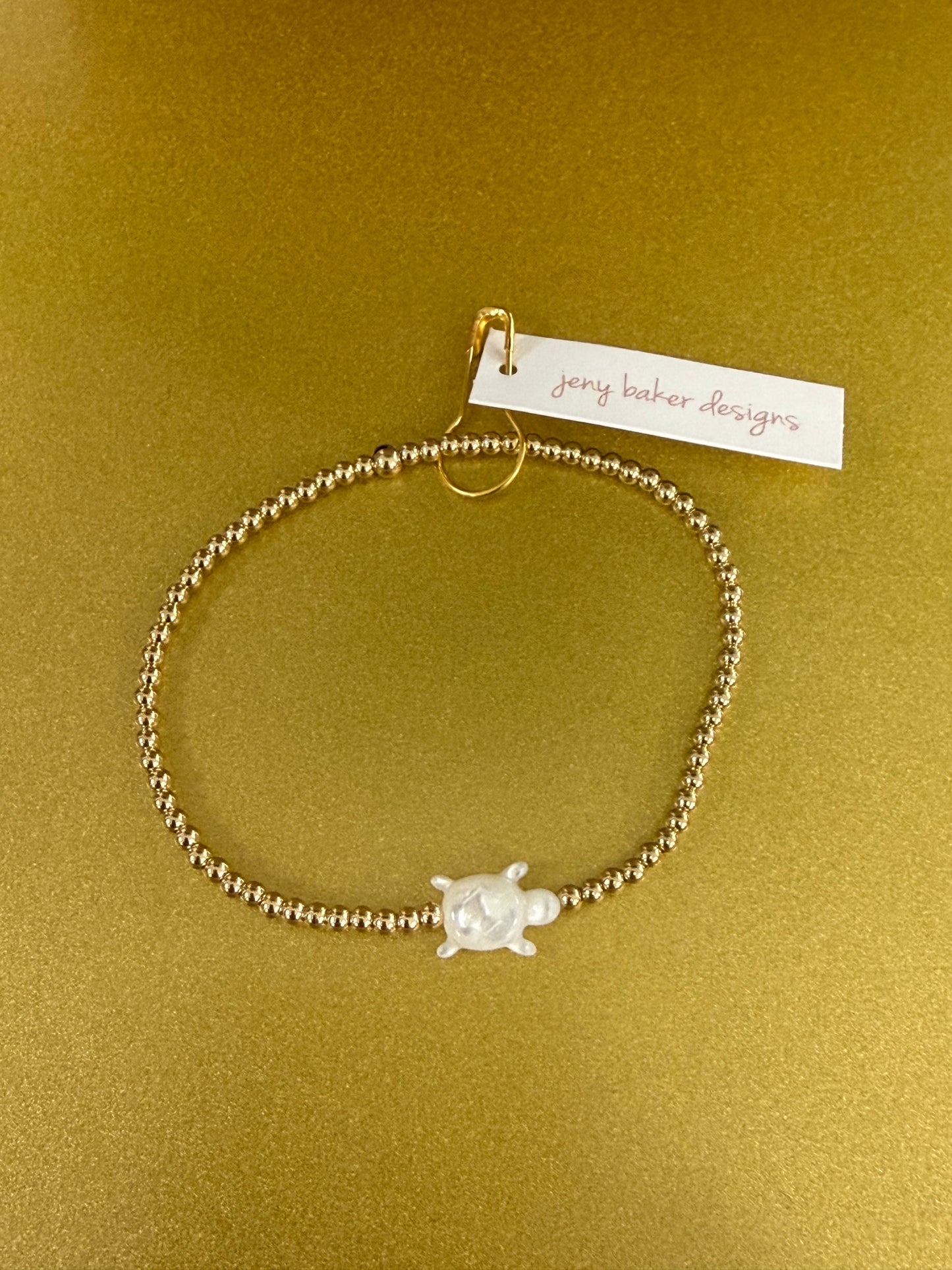 Turtle Gold Bead Bracelet