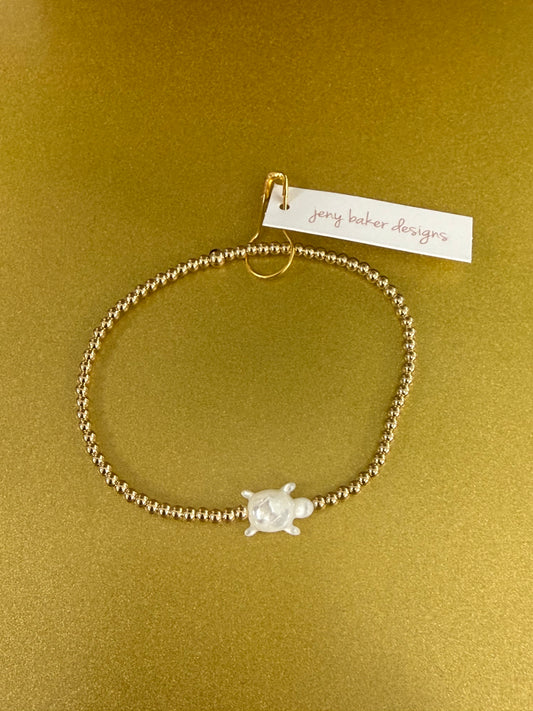 Turtle Gold Bead Bracelet