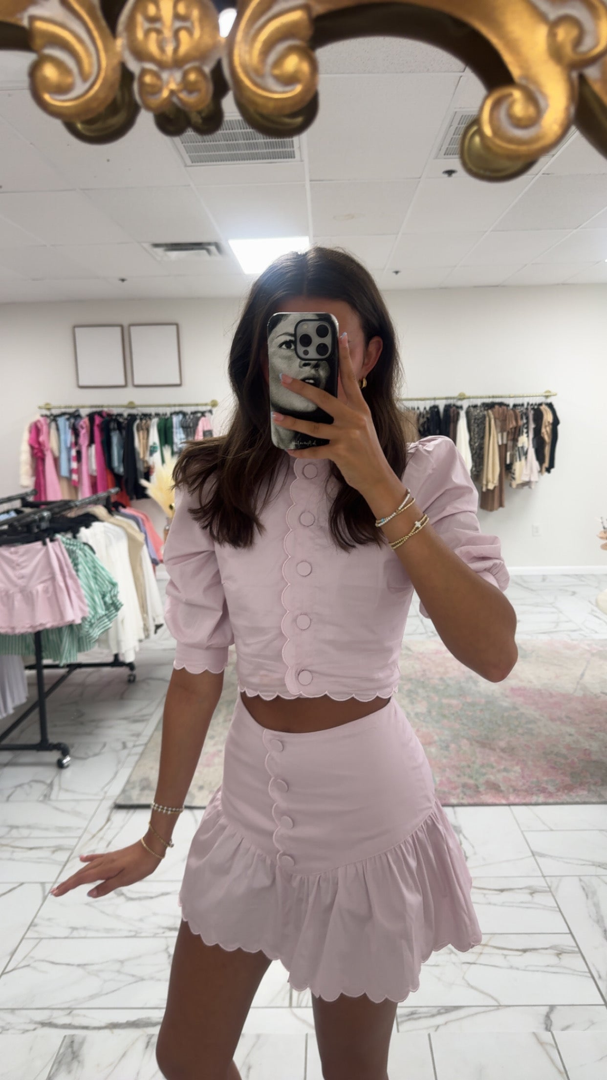 Pink Scalloped Set