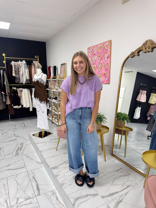 Lavender Sweater Top