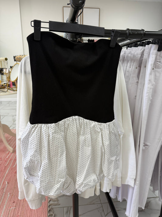 Black and White Balloon Romper