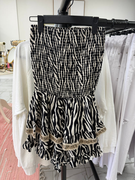 Savanna Animal Print Ruffle Romper