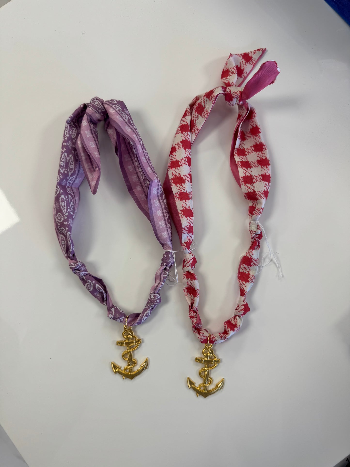 Large Anchor Scarf Necklace