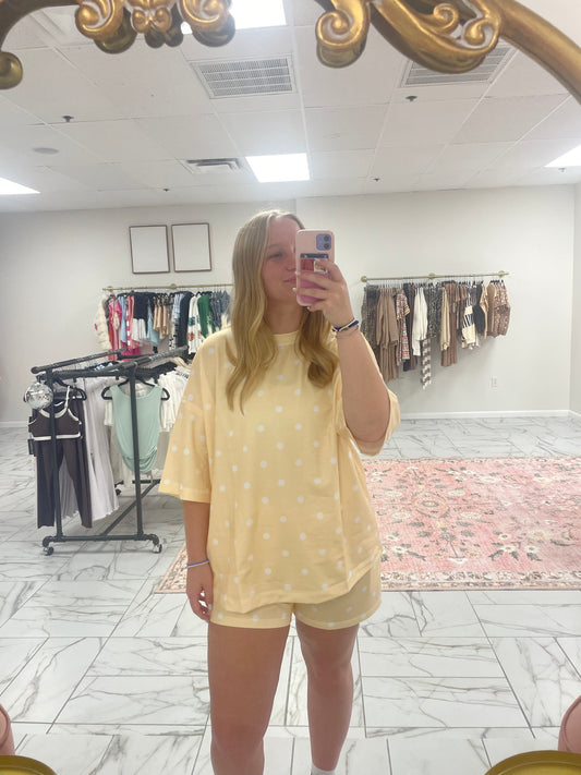 Yellow Polka Dot Set