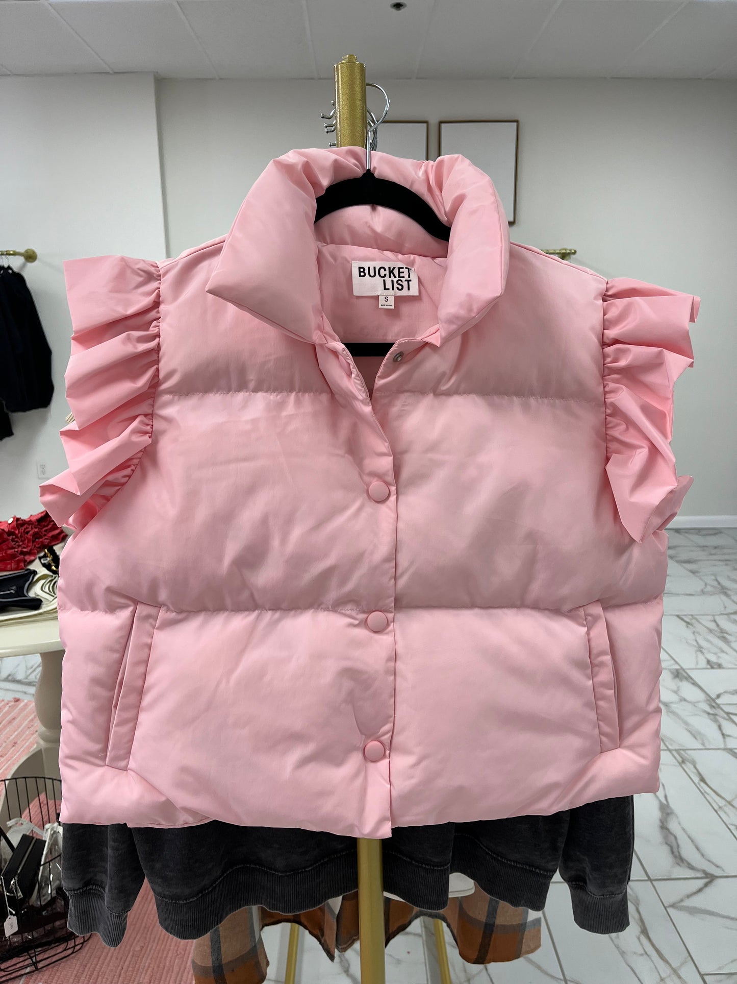 Ruffle Sleeve Vest